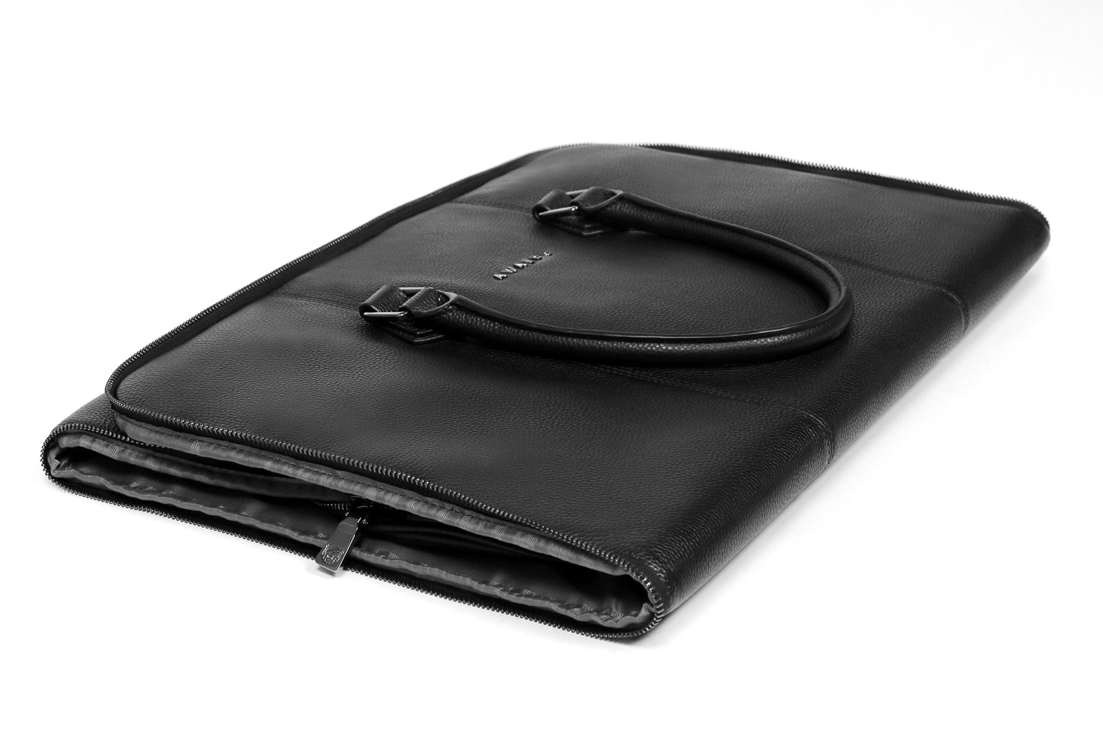 2in1 Leder Anzugtasche "GRYAN" Schwarz